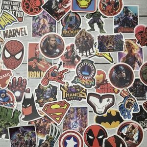 Five Packs Of Marvel and DC Superhero Sticker Set. 250 Stickers